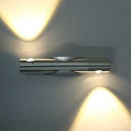 Applique da parete LED moderna angolo luce regolabile 2 faretti alluminio spazzolato