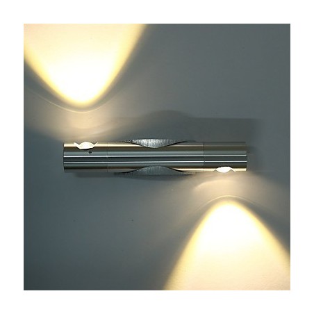 Applique da parete LED moderna angolo luce regolabile 2 faretti alluminio spazzolato