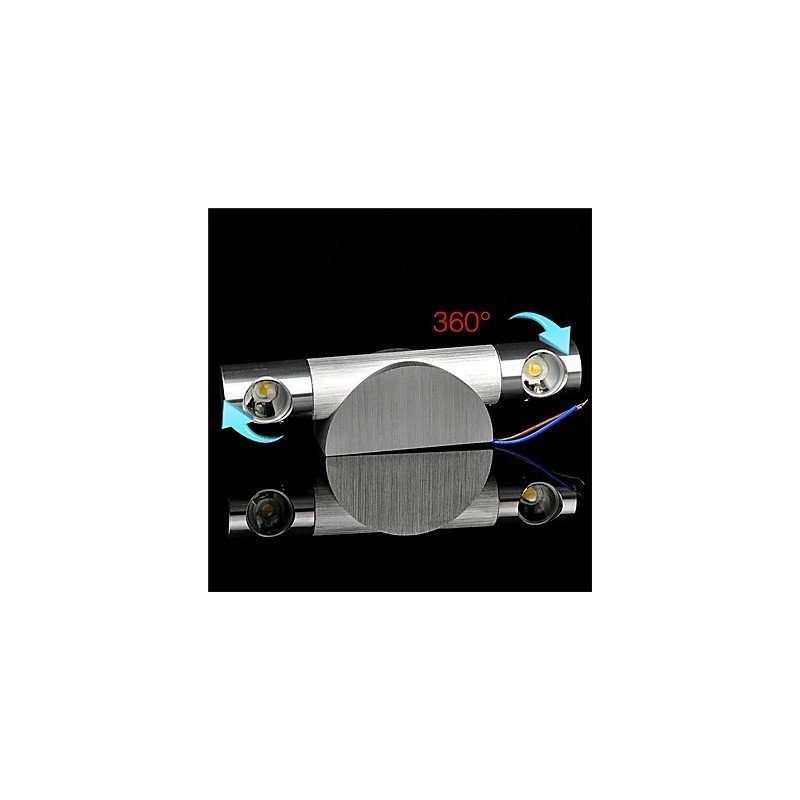 Applique da parete LED moderna angolo luce regolabile 2 faretti alluminio spazzolato