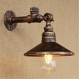 Applique da parete rustica Lodge con luce ambientale, pitturata, E27 40 W