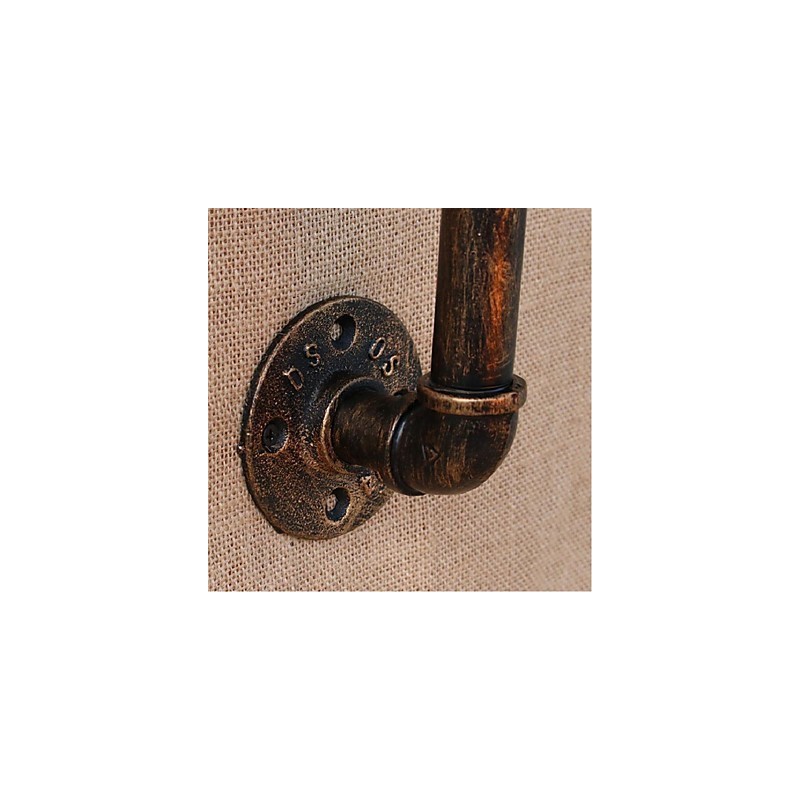 Applique da parete decorativa piccola in metallo stile vintage, effetto tubo dell'acqua