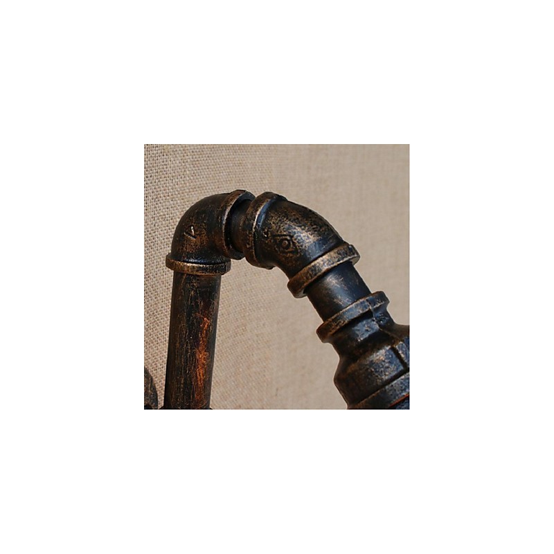 Applique da parete decorativa piccola in metallo stile vintage, effetto tubo dell'acqua
