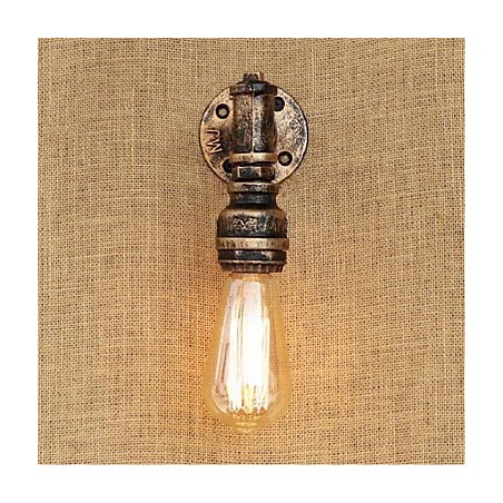 Applique da parete rustica Lodge con luce ambientale, E27, 40 W, lampadina inclusa