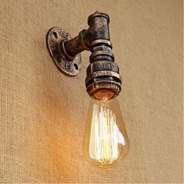 Applique da parete rustica Lodge con luce ambientale, E27, 40 W, lampadina inclusa