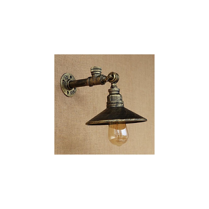 Applique da parete rustica Lodge con luce ambientale, finitura pitturata, E27, lampadina inclusa
