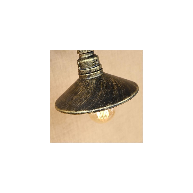 Applique da parete rustica Lodge con luce ambientale, finitura pitturata, E27, lampadina inclusa