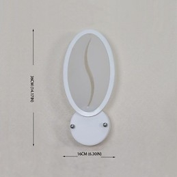 Applique da parete moderna contemporanea con LED integrato e luce ambientale