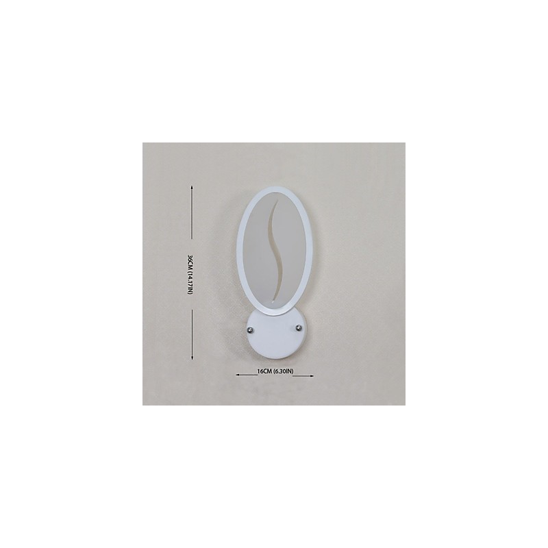 Applique da parete moderna contemporanea con LED integrato e luce ambientale