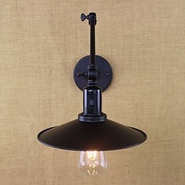 Applique da parete rustica Lodge con braccio oscillante, mini, metallo, lampadina inclusa