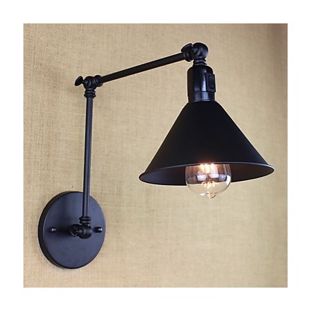 Applique da parete mini rustica classica con lampadina inclusa, finitura pitturata, E27/E26