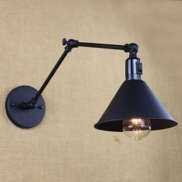 Applique da parete mini rustica classica con lampadina inclusa, finitura pitturata, E27/E26