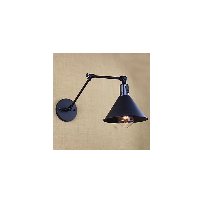 Applique da parete mini rustica classica con lampadina inclusa, finitura pitturata, E27/E26