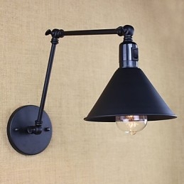 Applique da parete mini rustica classica con lampadina inclusa, finitura pitturata, E27/E26