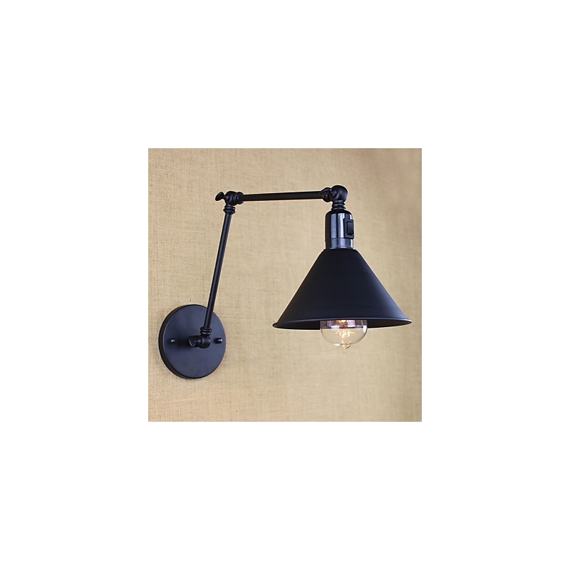 Applique da parete mini rustica classica con lampadina inclusa, finitura pitturata, E27/E26