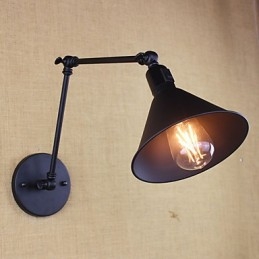 Applique da parete mini rustica classica con lampadina inclusa, finitura pitturata, E27/E26
