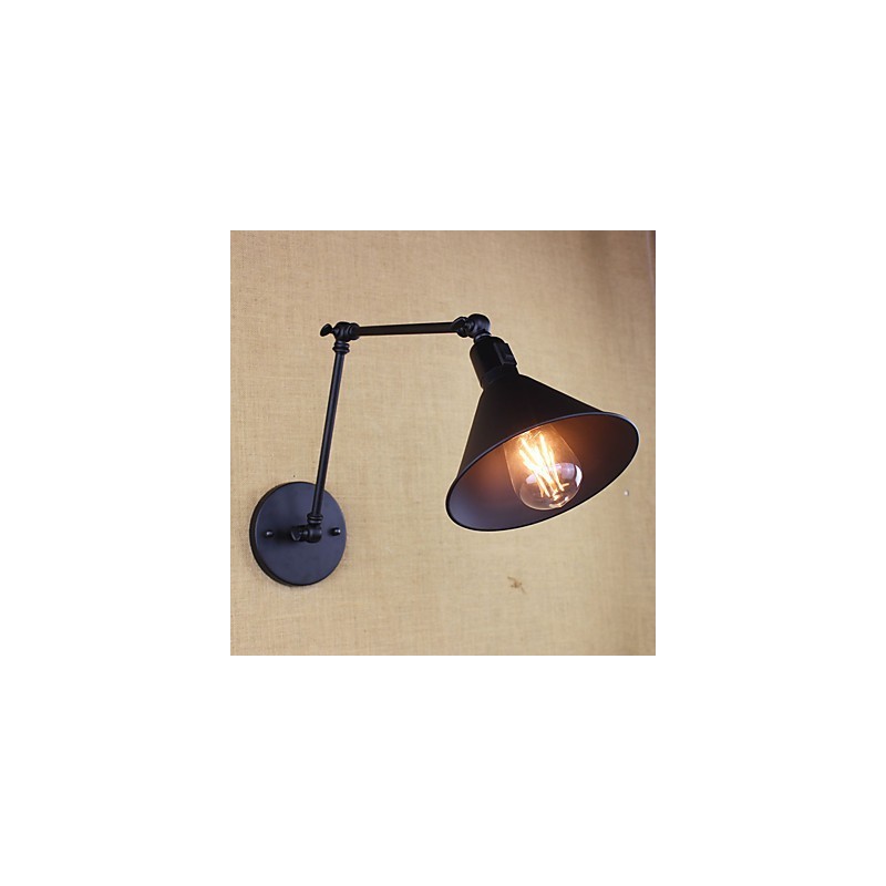 Applique da parete mini rustica classica con lampadina inclusa, finitura pitturata, E27/E26