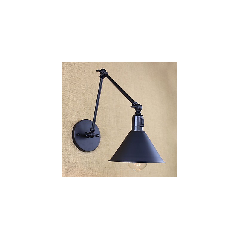 Applique da parete mini rustica classica con lampadina inclusa, finitura pitturata, E27/E26