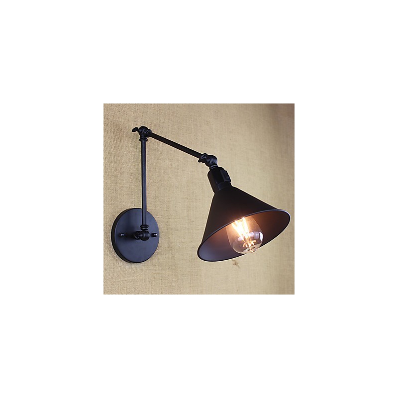 Applique da parete mini rustica classica con lampadina inclusa, finitura pitturata, E27/E26