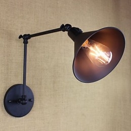 Applique da parete mini rustica classica con lampadina inclusa, finitura pitturata, E27/E26