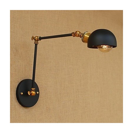 Applique da parete a braccio lungo in metallo, stile tradizionale/classico, 41 cm, E26/E27