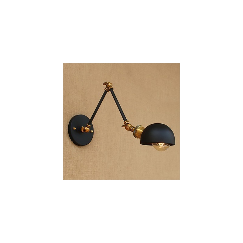 Applique da parete a braccio lungo in metallo, stile tradizionale/classico, 41 cm, E26/E27