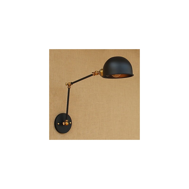 Applique da parete a braccio lungo in metallo, stile tradizionale/classico, 41 cm, E26/E27