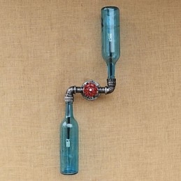 Applique da parete in ferro battuto Loft The Bottle Pipe Bottle