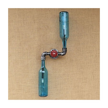 Applique da parete in ferro battuto Loft The Bottle Pipe Bottle