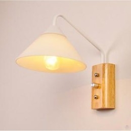 Applique da parete in legno e vetro per corridoio, portico, scale e camera da letto