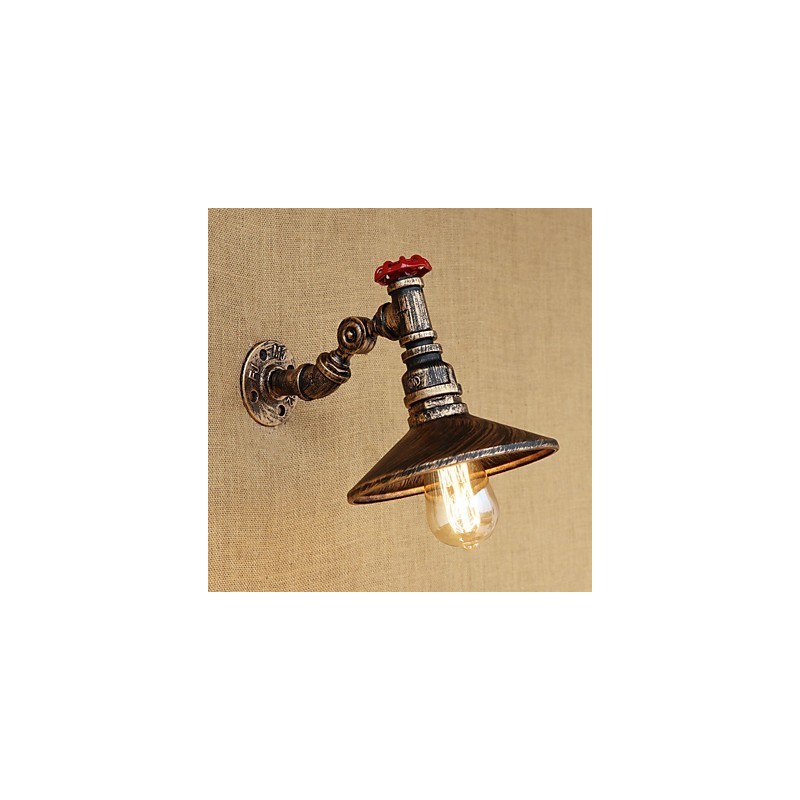 Applique da parete retrò country mini con braccio oscillante girevole, pitturata, E27