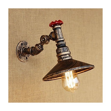 Applique da parete retrò country mini con braccio oscillante girevole, pitturata, E27