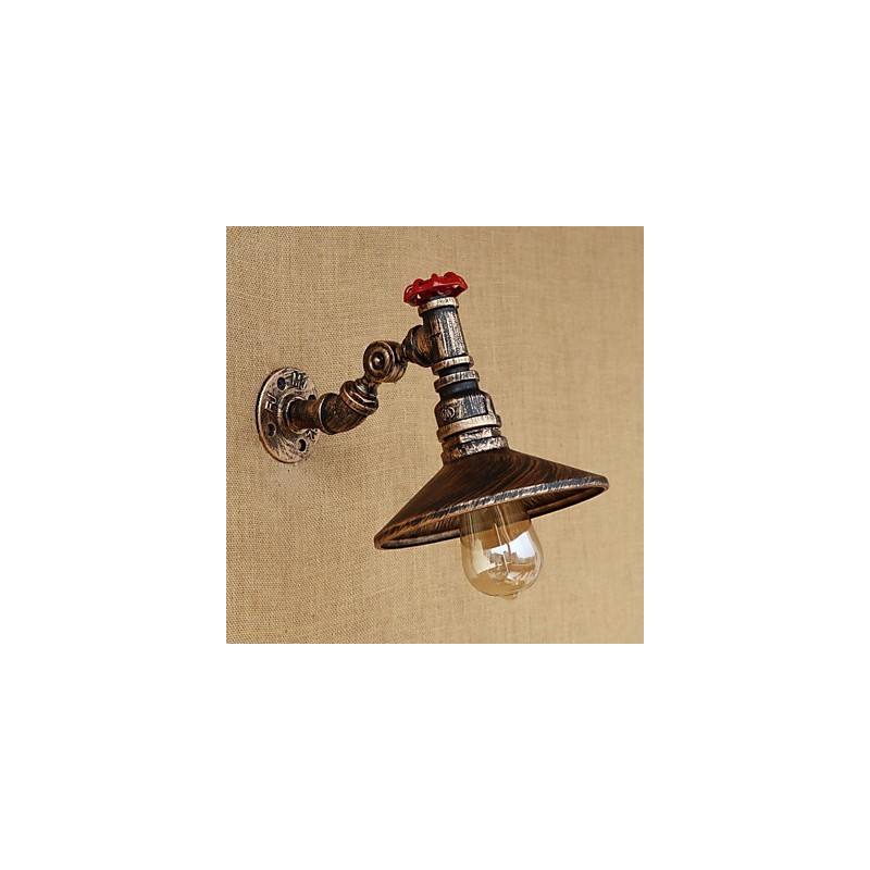 Applique da parete retrò country mini con braccio oscillante girevole, pitturata, E27