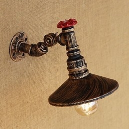 Applique da parete retrò country mini con braccio oscillante girevole, pitturata, E27