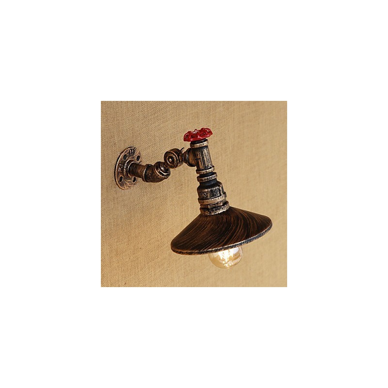 Applique da parete retrò country mini con braccio oscillante girevole, pitturata, E27