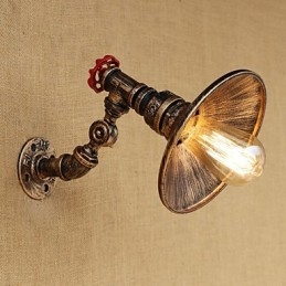 Applique da parete retrò country mini con braccio oscillante girevole, pitturata, E27