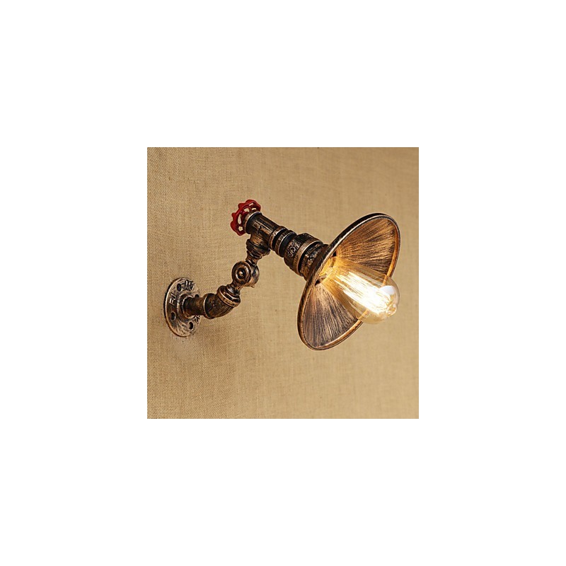 Applique da parete retrò country mini con braccio oscillante girevole, pitturata, E27