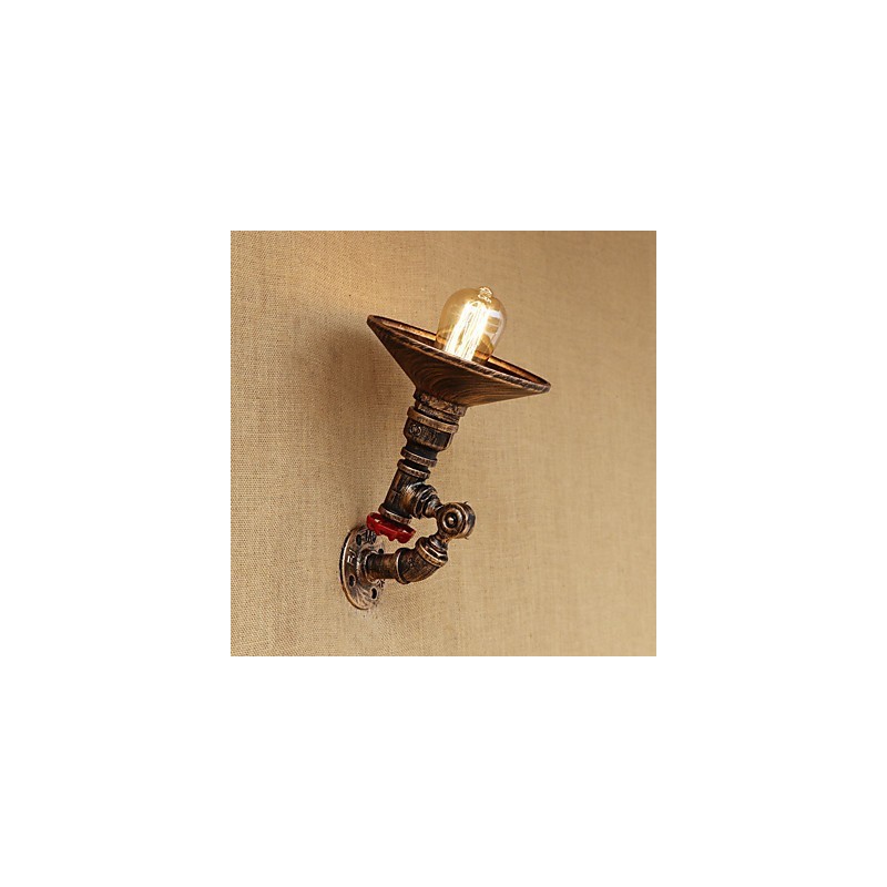 Applique da parete retrò country mini con braccio oscillante girevole, pitturata, E27