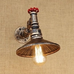 Applique da parete retrò country mini con braccio oscillante girevole, pitturata, E27