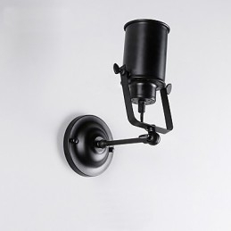 Applique da parete vintage in metallo nero 1x E26/E27 60 W 8,5 x 17 cm