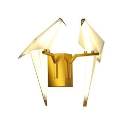 Applique da parete LED integrato elettroplaccata moderna 2 luci 33 x 37 cm