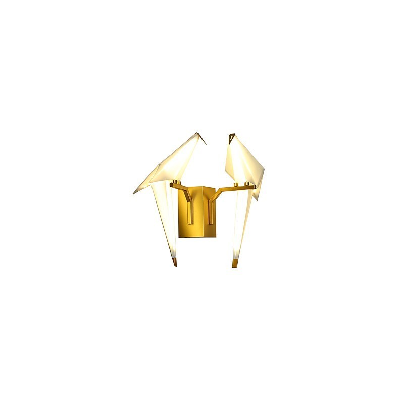 Applique da parete LED integrato elettroplaccata moderna 2 luci 33 x 37 cm