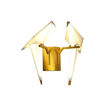 Applique da parete LED integrato elettroplaccata moderna 2 luci 33 x 37 cm
