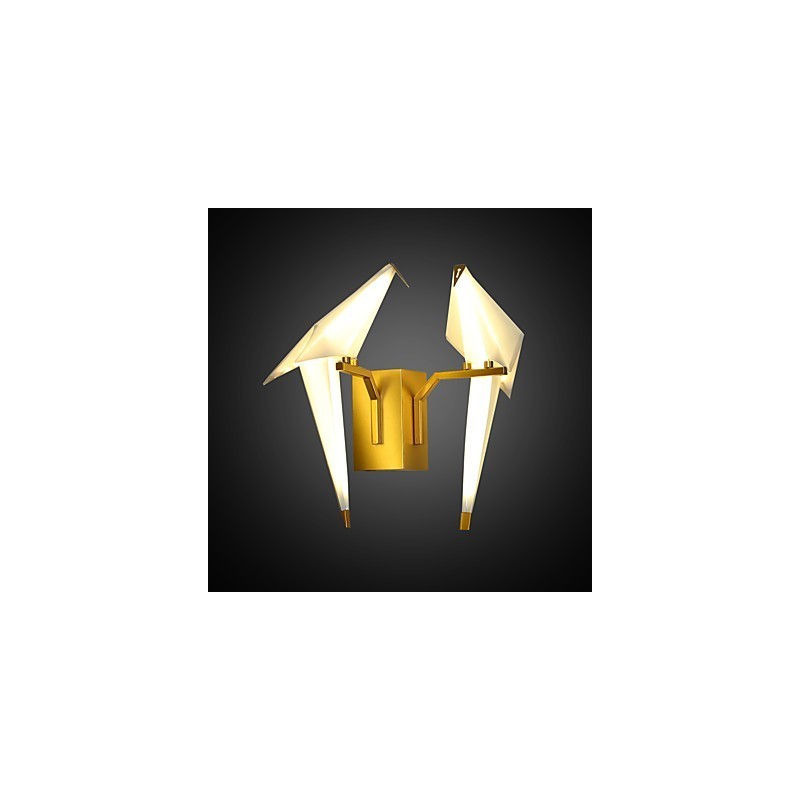 Applique da parete LED integrato elettroplaccata moderna 2 luci 33 x 37 cm