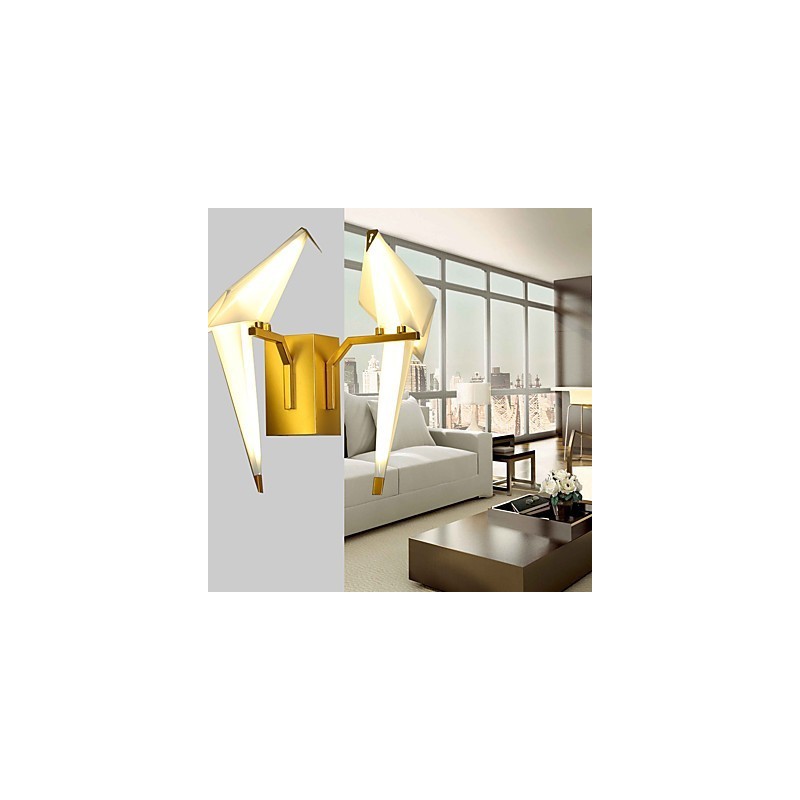 Applique da parete LED integrato elettroplaccata moderna 2 luci 33 x 37 cm
