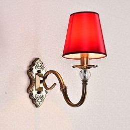 Applique da parete classica tradizionale elettroplaccata con protezione occhi E14 40 W