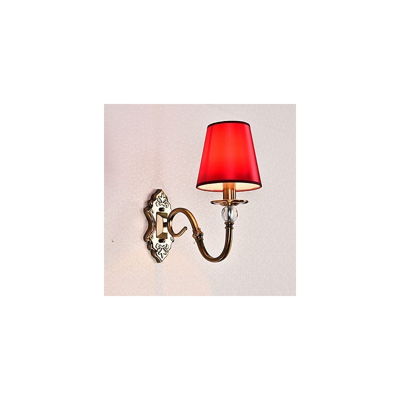 Applique da parete classica tradizionale elettroplaccata con protezione occhi E14 40 W