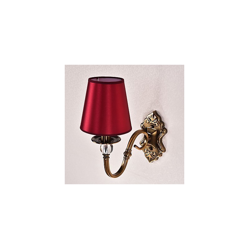 Applique da parete classica tradizionale elettroplaccata con protezione occhi E14 40 W