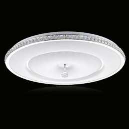 Plafoniera a filo LED con cristalli bianca 40 cm