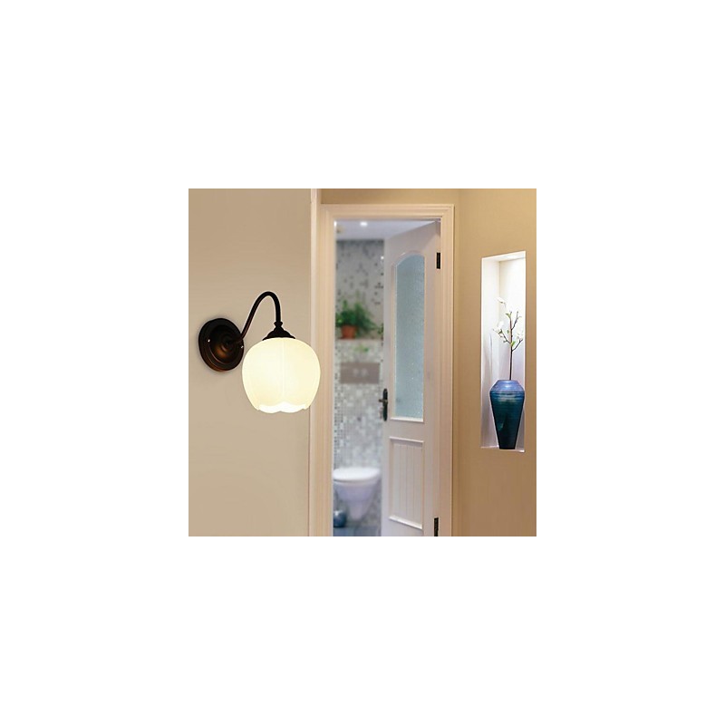 Applique da parete rustica/lodge moderna contemporanea, mini, 1x E27/E26