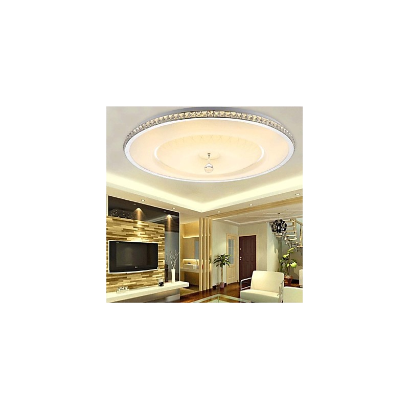 Plafoniera a filo LED con cristalli bianca 40 cm